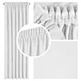 Zasłona biała z tkaniny welurowej 300x260 cm taśma - Dora