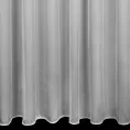 Tkanina firanowa, gładka, drobna siateczka o naturalnym charakterze, z subtelnym połyskiem, półtransparentna, wykończona obciążnikiem