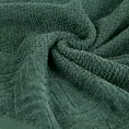 Ręcznik do rąk 30x50 cm bawełniany kolor zielony o ryżowej strukturze z welwetową bordiurą 500 g/m2 LOREN