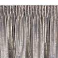 Zasłona welwetowa biało, srebrzysta zdobiona przecieranym wzorem 140x270 cm taśma - RENIA