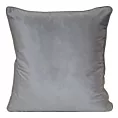 Poszewka na poduszkę 45x45 cm welwetowa kolor szarobeżowy z wypustką na brzegach SIBEL PIERRE CARDIN