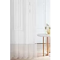 Firana szyta na taśmie 5 cm biała luźno tkana siatka, delikatna i miękka w dotyku, wykończona obciążnikiem