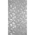 Firana biało, srebrna z etaminy z motywem roślinnym 140x250 cm przelotki - DELIA