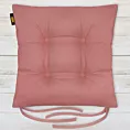 Poduszka na krzesło dwustronna 40 x 40 x 8 cm welurowa różowa ADORE