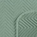 Narzuta z tkaniny o strukturze lnu zielona 200x220 cm pikowana w wzór jodełki LEN 3 Eurofirany Premium