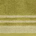 Ręcznik kąpielowy 50x90 cm bawełniany kolor oliwkowy z ozdobną bordiurą 500 g/m2 MERY