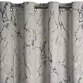 Zasłona beżowo, grafitowa z marmurkowym wzorem, welwetowa 140x250 cm przelotka - WERA
