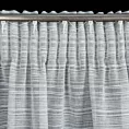 Dekoracja okienna szara w poprzeczne prążki z efektem deszczyku, półprzezroczysta 140x300 cm taśma - ARIA