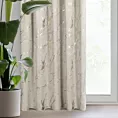 Zasłona welwetowa beżowo, złocista zdobiona marmurkiem 140x270 cm taśma - MOLLY