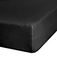 Prześcieradło jersey z gumką 220x200 cm z bawełny kolor czarny 140 g/m2