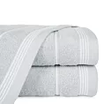 Ręcznik kąpielowy 50x90 cm bawełniany kolor srebrny ze stębnowaną bordiurą 500 g/m2 MIRA