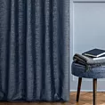 Zasłona granatowa z efektem melanżu z siateczki 140x270 cm taśma - PALERMO 1 - Terra Collection