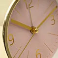 Dekoracyjny zegar stołowy w stylu vintage różowo-złoty