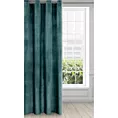 Zasłona welwetowa ciemnoturkusowa 140x250 cm przelotka - ROSA - Design 91