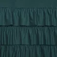 Zasłona ciemnozielona z welwetu zdobiona trzema subtelnymi falbanami 140x250 cm przelotka MEGI