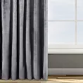 Zasłona welwetowa grafitowa 135x300 cm taśma - ROSA - Design 91