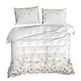 Pościel 220x200 cm bawełniana kolor biały, brązowy z wzorem kwiatowym styl romantyczny SPRING 44