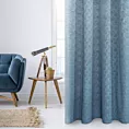 DESIGN 91 Zasłona z welwetu z geometrycznym wytłaczanym wzorem, gramatura 270 g/m2