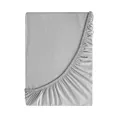 Prześcieradło z gumką 220x200 cm z bawełny kolor jasnoszary 105 g/m2 BASIC