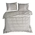 Pościel 160x200 cm z bawełny ranforce kolor szary, biały zdobiona aplikacją z haftem REINA 39
