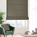 Roleta rzymska jasnobrązowa z gładkiej tkaniny typu blackout