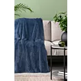 Koc o strukturze miękkiego futra 150x200 cm granatowy TIFANY 1 Design 91