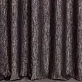 Zasłona szyta na taśmie 5 cm czarno beżowa z miękkiej tkaniny szenilowej z melanżowym wzorem