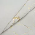 Koc 150x200 cm biało, złoty z błyszczącym nadrukiem marmurku GLAMO Design 91