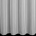 Firana szyta na taśmie 5 cm jasnoszara z matowego jedwabiście miękkiego woalu, wykończona obciążnikiem
