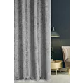 Zasłona szyta na taśmie 5 cm BRIANNA popielata miękka szenilowa o wyraźnym splocie i lekkim połysku