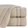 Ręcznik do rąk 30x50 cm bawełniany kolor beżowy zdobiony paseczkami 500 g/m2 EMINA