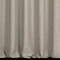 Zasłona szyta na tunelu beżowa z tkaniny szenilowej o wyraźnym splocie