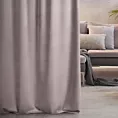 Zasłona szyta na flexach ENYA pudrowo różowa z miękkiej półmatowej tkaniny welwetowej