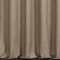 Zasłona szyta na taśmie 5 cm brązowa z tkaniny o melanżowej strukturze