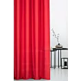 Zasłona szyta na taśmie 5 cm czerwona z miękkiej tkaniny o naturalnym splocie w stylu ekologicznym