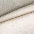 Zasłona szyta na flexach jasnobeżowa z tkaniny o naturalnym splocie z dodatkiem lnu