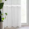 Firana biała zdobiona fantazyjną aplikacją z gipiurą 140x260 cm przelotka SYLVI
