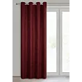 Zasłona bordowa z tkaniny zamszowej 140x250 przelotka - ADA