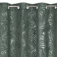 Zasłona welwetowa oliwkowa z trójwymiarowym wzorem liści 140x250 cm przelotka - LIVIA