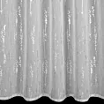 Firana biało, srebrzysta z matowej tkaniny zdobiona błyszczącym wzorem 140x270 cm taśma LINZI