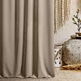 Zasłona szyta na taśmie 5 cm ENYA ciemnobeżowa z miękkiej półmatowej tkaniny welwetowej