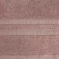 Ręcznik do rąk 30x50 cm bawełniany kolor pudrowy z welwetową bordiurą w pasy 500 g/m2 PORTO