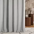 Zasłona szyta na taśmie fala szaro popielata z dwustronnej tkaniny zaciemniającej 100% blackout, o strukturze weluru
