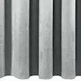 Zasłona welwetowa srebrna zdobiona falbanami 140x250 cm przelotka - AURA