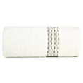 Ręcznik do rąk 30x50 cm bawełniany kolor kremowy z przeplataną bordiurą 500 g/m2 RIVA