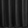 Zasłona szyta na taśmie 5 cm czarna z miękkiej tkaniny o welurowej strukturze i wyraźnym splocie