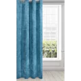 Zasłona turkusowa szenilowa 140x250 cm przelotka - ANISA