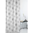 Tkanina zasłonowa z nadrukiem okrągłych ornamentów, miękka w dotyku