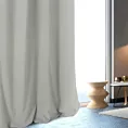 Zasłona szara z matowego welwetu 140x250 cm przelotka - MILO