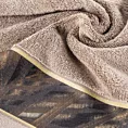 Ręcznik kąpielowy 50x90 cm bawełniany kolor beżowy,brązowy z designerską bordiurą 500 g/m2 Eva Minge  - kolekcja VULCANO